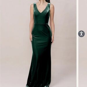 Revelry Dakota emerald Velvet Maxi Dress